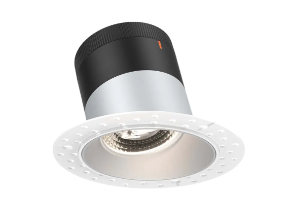 Dals Lighting RC06-CC-20-SLAZ-TL Versa 6" LED Sloped Recessed Downlight, Selectable Wattage, Multi-Color Temperature, Lumens 3,000 lm, 20° Beam Angle, Voltage 120-347V, Alzak Reflector / Trimless
