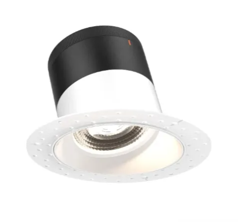 Dals Lighting RC06-CC-20-SLWH-TL Versa 6" LED Sloped Recessed Downlight, Selectable Wattage, Multi-Color Temperature, Lumens 3000 lm, 20° Beam Angle, Voltage 120-347V, White Reflector / Trimless