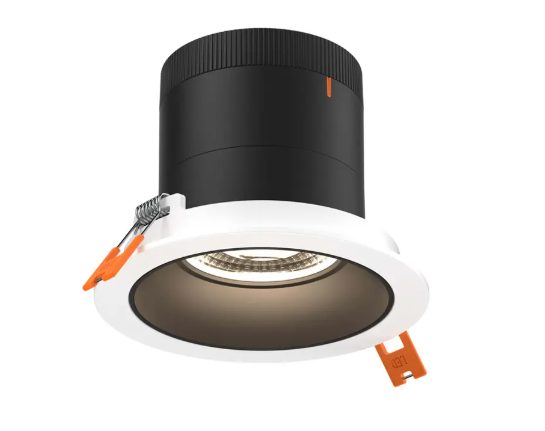 Dals Lighting RC06-CC-35-RGBK-TWH Versa 6" LED Recessed Downlight, Selectable Wattage, Multi-Color Temperature, Lumens 3000 lm, 35° Beam Angle, Voltage 120-347V, Black Reflector / White Trim
