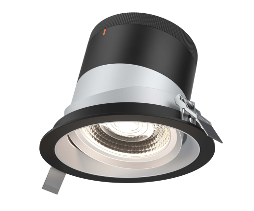 Dals Lighting RC06-CC-60-GMBAZ-TBK 6 Inch Modular Downlight, 5CCT, 60 degree Beam Angle, Gimbal Reflector, Alzak Finish, Black Trim