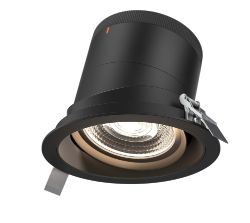 Dals Lighting RC06-CC-60-GMBBK-TBK 6 Inch Modular Downlight, 5CCT, 60 degree Beam Angle, Gimbal Reflector, Black Finish, Black Trim
