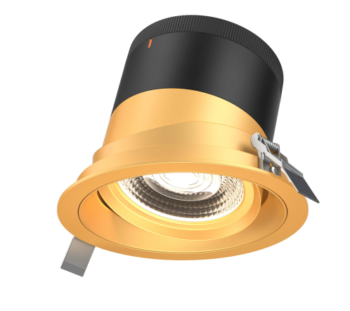Dals Lighting RC06-CC-60-GMBGD-TGD 6 Inch Modular Downlight, 5CCT, 60 degree Beam Angle, Gimbal Reflector, Gold Finish, Gold Trim
