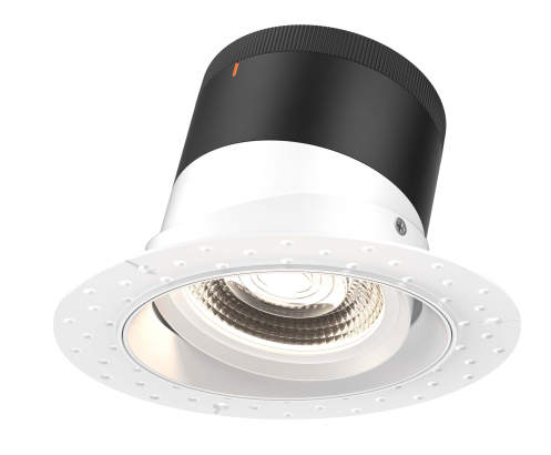 Dals Lighting RC06-CC-60-GMBWH-TL 6 Inch Modular Downlight, 5CCT, 60 degree Beam Angle, Gimbal Reflector, White Finish, Trimless