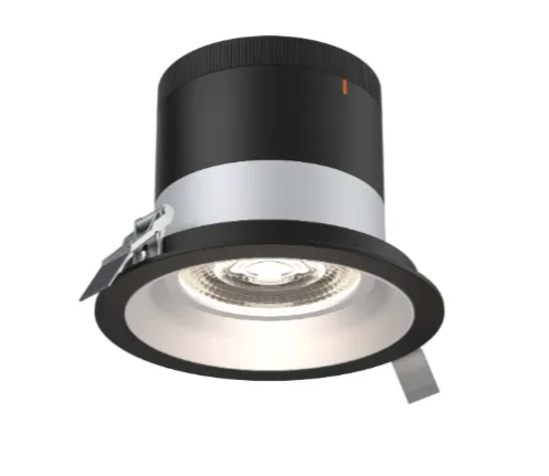 Dals Lighting RC06-CC-60-RGAZ-TBK Versa 6" LED Recessed Downlight, Selectable Wattage, Multi-Color Temperature, Lumens 3,000 lm, 60° Beam Angle, Voltage 120-347V, Alzak Reflector / Black Trim