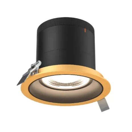 Dals Lighting RC06-CC-60-RGBK-TGD Versa 6" LED Recessed Downlight, Selectable Wattage, Multi-Color Temperature, Lumens 3,000 lm, 60° Beam Angle, Voltage 120-347V, Black Reflector / Gold Trim