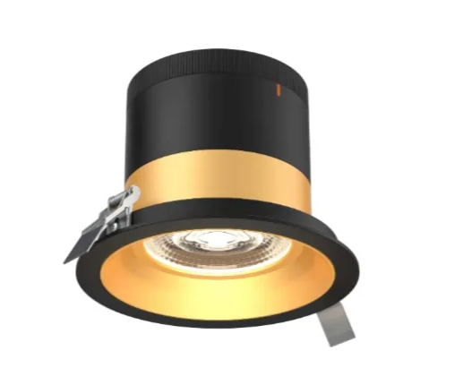 Dals Lighting RC06-CC-60-RGGD-TBK Versa 6" LED Recessed Downlight, Selectable Wattage, Multi-Color Temperature, Lumens 3,000 lm, 60° Beam Angle, Voltage 120-347V, Gold Reflector / Black Trim