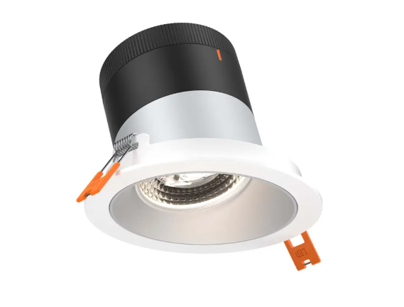 Dals Lighting RC06-CC-60-SLAZ-TWH Versa 6" LED Sloped Recessed Downlight, Selectable Wattage, Multi-Color Temperature, Lumens 3,000 lm, 60° Beam Angle, Voltage 120-347V, Alzak Reflector / White Trim