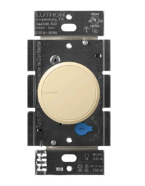 Lutron RCL-153PNLH-IV Lutron Dalia LED+ Rotary Dimmer Switch, w/ Soft Glow Locator Light, No 150W LED, 1-Pole/3-Way, Ivory