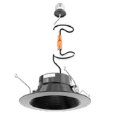 Westgate RDMF6-MCT5-BK Baffle Retrofit Metal Led Recessed Trim 5CCT , 14W , 1050LM, 27K/30K/35K/40K/50K in Black Finish