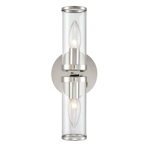 Alora Lighting WV309002PNCG Revolve 12-in Wall/Vanity Light - Finish: Clear Glass/Polished Nickel