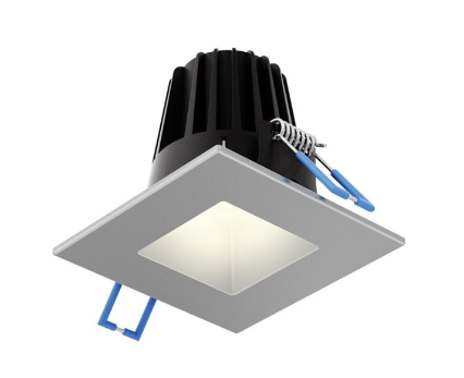 DALS Lighting RGR2SQ-CC-SN RGR 2" Square Regressed LED Downlight - CCT Selectable - 600 Lumens - 120V - Satin Nickel Finish