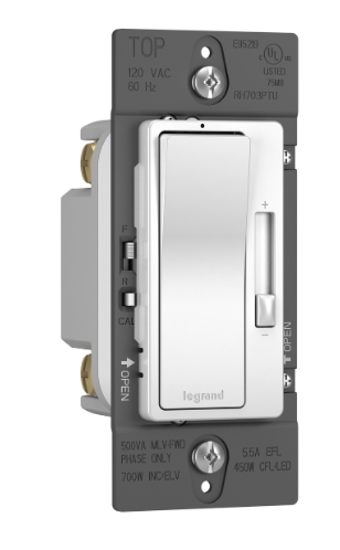 Wattstopper RH703PTUW Radiant TRU-Universal Single Pole/3-way Dimmer, White