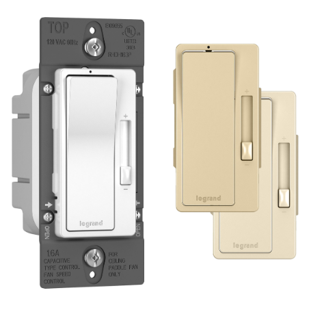 Wattstopper RHDH163PTC Radiant Fan Speed Control, Single-Pole, 3-Way, Tri-Color