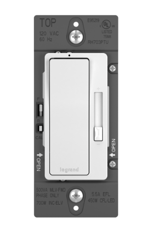 Wattstopper RHFB83PW Radiant 2-wire Fluorescent Dimmer, White Finish