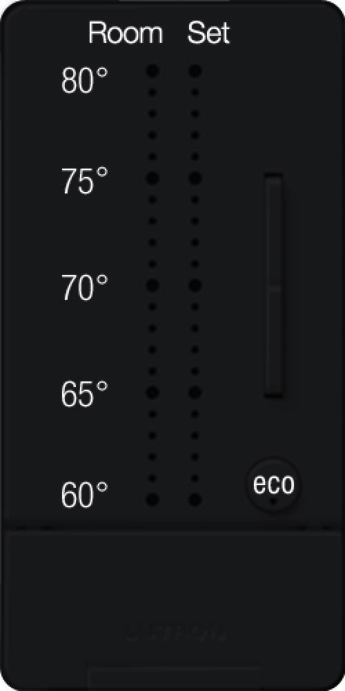 Lutron RKA-WST-F-BL SeeTemp Wall Display Color Change Kit Black Fahrenheit