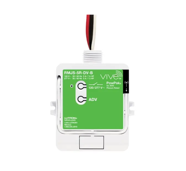 Lutron RMJS-5R-DV-B PowPak 5A Relay Module with Softswitch