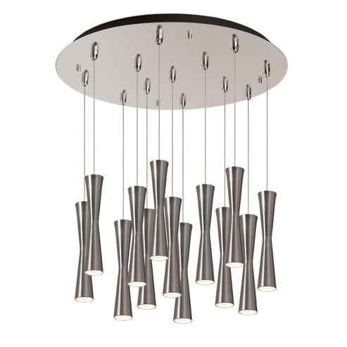 Kuzco Lighting MP42502BN-13 Robson 2-in 13 Head Multi Pendant Ceiling Light - CCT: 3000K - Finish: Brushed Nickel