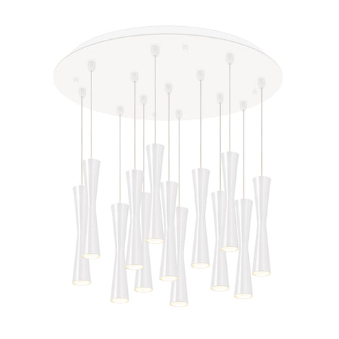 Kuzco Lighting MP42502WH-13 Robson 2-in 13 Head Multi Pendant Ceiling Light - CCT: 3000K - Finish: White