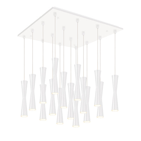 Kuzco Lighting MP42502WH-16 Robson 2-in 16 Head Multi Pendant Ceiling Light - CCT: 3000K - Finish: White