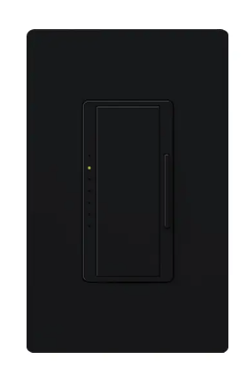 Lutron RRD-F6AN-DV-MN RadioRA 2 Maestro 3-Wire Fluorescent/LED Dimmer, Voltage 120/277V, Midnight Finish