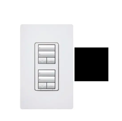 Lutron RRD-HN2RLD-MN RadioRA 2 seeTouch Wall-Mount CL Hybrid Keypad - Dual-Group w/Dual Raise-Lower - Midnight Finish