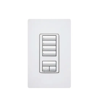 Lutron RRD-HN4S-MN RadioRA 2 seeTouch Wall-Mount CL Hybrid Keypad - 4 Scene w/ Raise-Lower - Midnight Finish