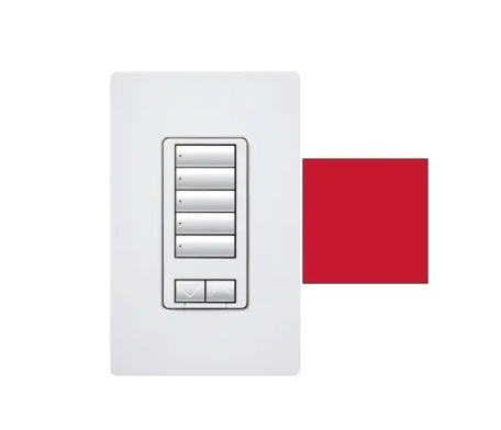 Lutron RRD-HN5BRL-HT RadioRA 2 seeTouch CL Hybrid Keypad - 5 Button w/ Raise-Lower - Hot