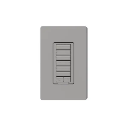 Lutron RRD-HN6BRL-BR RadioRA 2 seeTouch CL Hybrid Keypad - 6 Button w/ Raise-Lower - Brown Finish