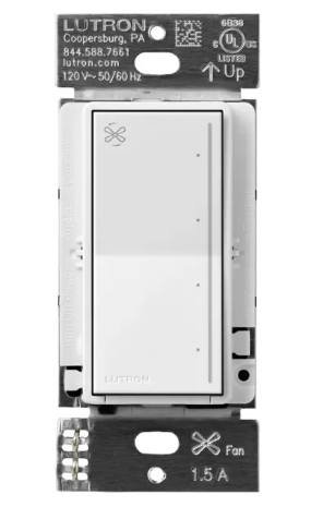 Lutron RRST-ANF-WH RadioRA 3 Sunnata Fan Control, White Finish