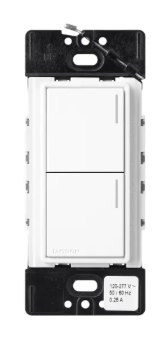 Lutron RRST-HN2B-BW RadioRA 3 Sunnata RF Hybrid Keypad - 2 Button - Brilliant White Finish