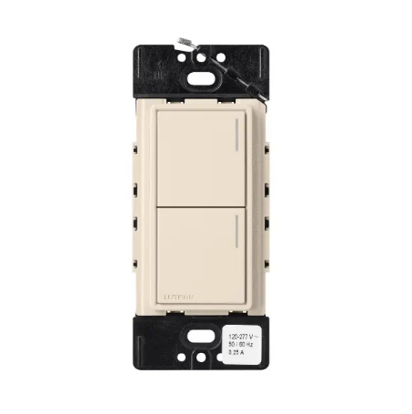 Lutron RRST-HN2B-LA RadioRA 3 Sunnata RF Hybrid Keypad - 2 Button - Light Almond