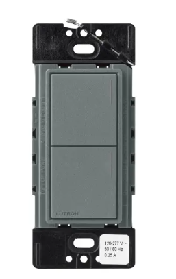 Lutron RRST-HN2B-SL RadioRA 3 Sunnata RF Hybrid Keypad, 2 Button, Slate Finish