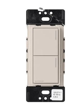 Lutron RRST-HN2B-TP RadioRA 3 Sunnata RF Hybrid Keypad, 2 Button, Taupe Finish