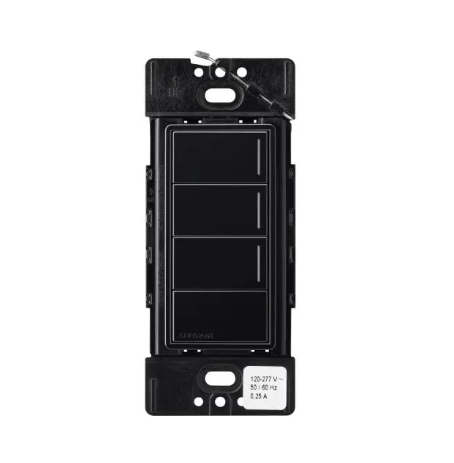 Lutron RRST-HN3RL-BL RadioRA 3 Sunnata RF Hybrid Keypad - 3 Button w/ Raise-Lower - Black