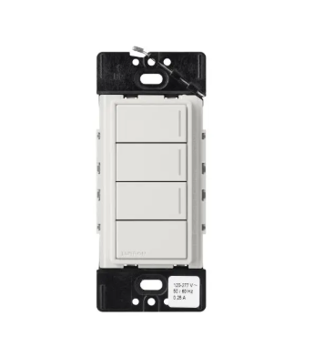 Lutron RRST-HN3RL-LG RadioRA 3 Sunnata RF Hybrid Keypad - 3 Button w/ Raise-Lower - Lunar Gray Finish