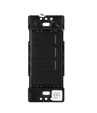 Lutron RRST-HN3RL-MN RadioRA 3 Sunnata RF Hybrid Keypad - 3 Button w/ Raise-Lower - Midnight