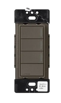 Lutron RRST-HN3RL-TF RadioRA 3 Sunnata RF Hybrid Keypad - 2 Button - Truffle Finish