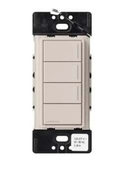 Lutron RRST-HN3RL-TP RadioRA 3 Sunnata RF Hybrid Keypad - 3 Button w/ Raise-Lower - Taupe Finish