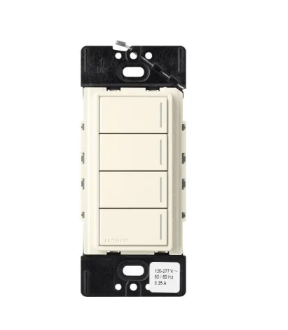 Lutron RRST-HN4B-BI RadioRA 3 Sunnata RF Hybrid Keypad - 4 Button - Biscuit