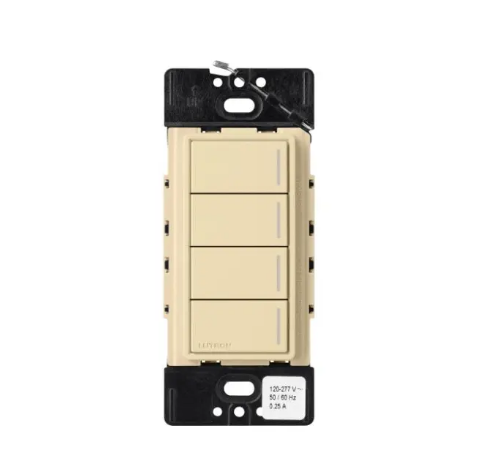 Lutron RRST-HN4B-IV RadioRA 3 Sunnata RF Hybrid Keypad - 4 Button - Ivory