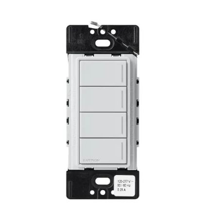 Lutron RRST-HN4B-MI RadioRA 3 Sunnata RF Hybrid Keypad - 4 Button - Mist