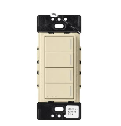 Lutron RRST-HN4B-SD RadioRA 3 Sunnata RF Hybrid Keypad - 4 Button - Sand