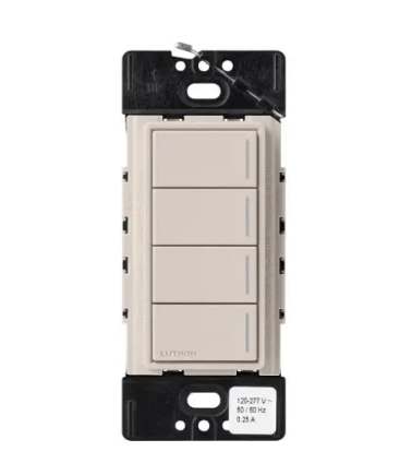 Lutron RRST-HN4B-TP RadioRA 3 Sunnata RF Hybrid Keypad - 4 Button - Taupe