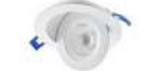 Westgate RSL4-GIM-MCT5 4" Led Gimbal (Eyeball) Round Recessed Snap-In-Light, Multi Color Temperature, Lumens: 800LM