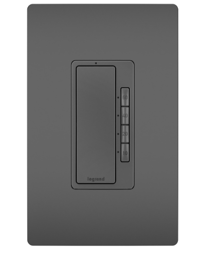 Wattstopper RT2BK Radiant 4-button Digital Timer, Black Finish