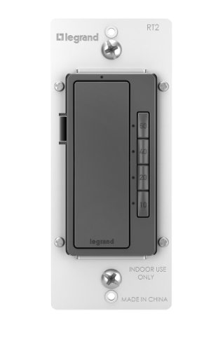 Wattstopper RT2BK Radiant 4-button Digital Timer, Black Finish