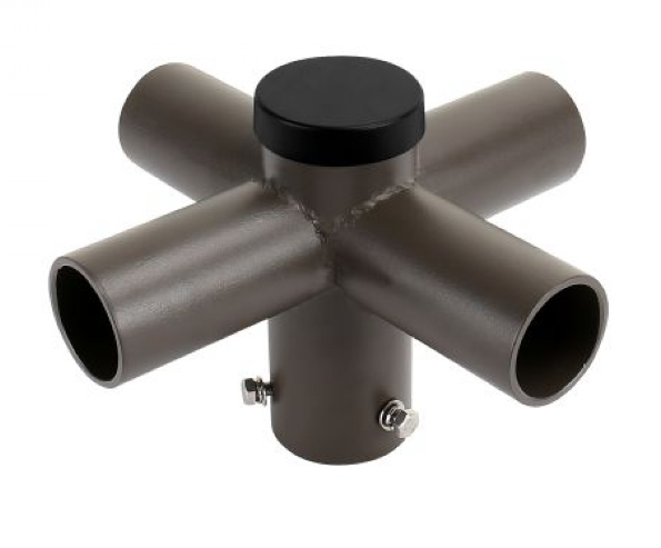 Orbit RTA90HZ4 2-3/8" O.D. Horizontal 90° Round Tenon Adapter, 4 Heads, Fit on 2-3/8" Pole, Bronze Finish