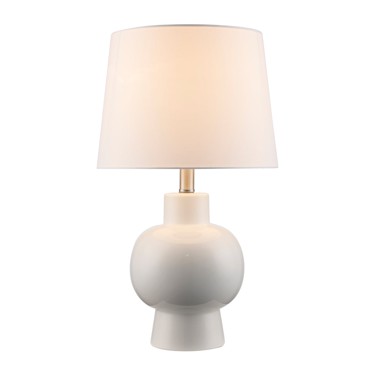Trans Globe Lighting RTL-9112 WH Pearson white table lamp illuminated