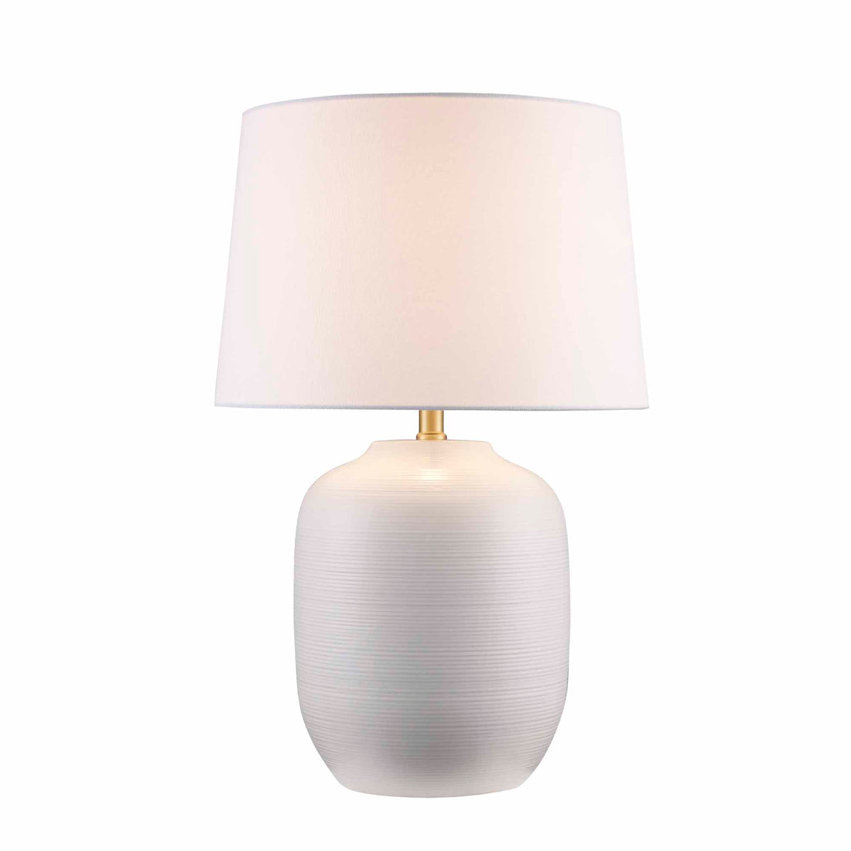 Trans Globe Lighting RTL-9156 WH Fjord white table lamp illuminated