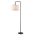 Trans Globe Lighting RTL-9226 BK Ponderosa black floor lamp with fabric shade